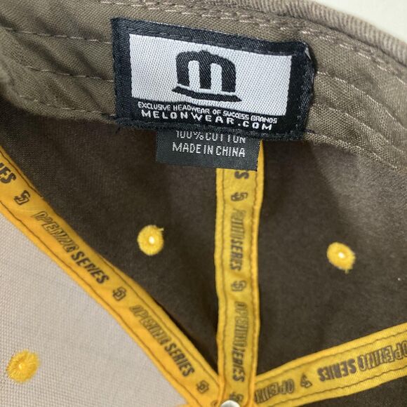San Diego Padres Hat Cap Snap Back Brown Yellow MLB Baseball Opening Series Mens - Picture 10 of 11